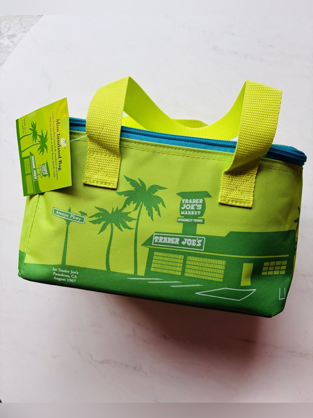NWT Trader Joe's Lime Green Insulated Lunch Tote